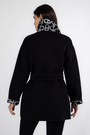 Пальто монограмм внутри черный котон 033611