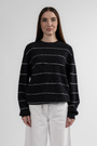 Кофта в полоску темно-сірий котон 033872