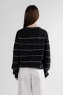 Кофта в полоску темно-сірий котон 033872