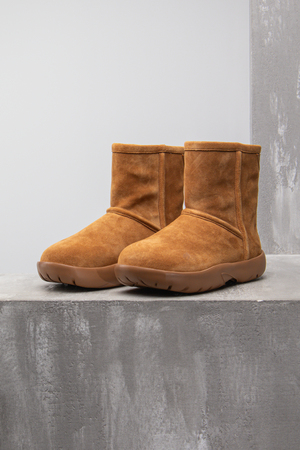 Ugg коричнева підошва лого бежевий замш 034038