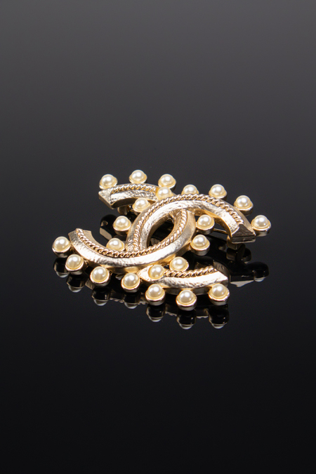 Брошь жемчужина золото 034091