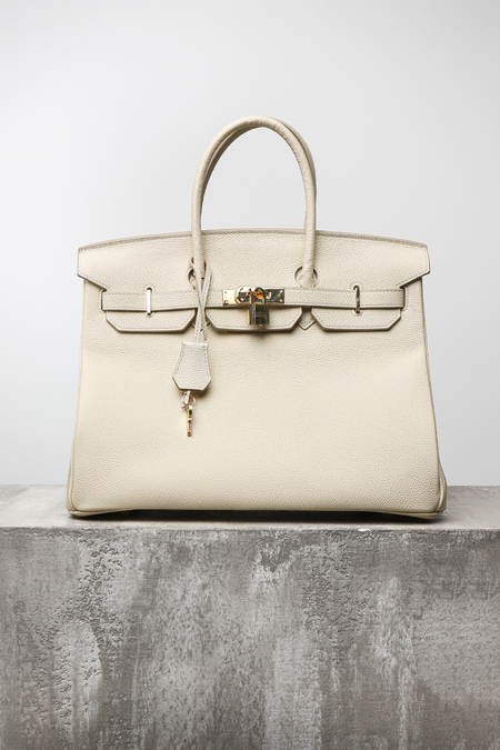 Сумка 35 см, 2 ручки біла шкіра 034691