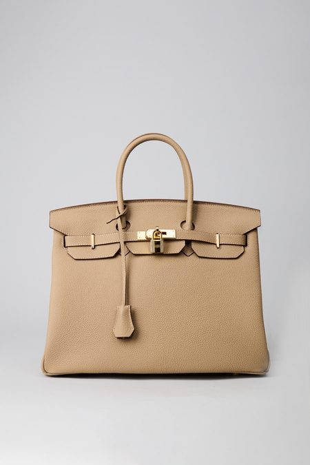 Сумка 35 см, 2 ручки серая кожа 034697