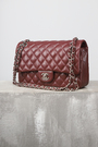 Сумка ромб срібне лого 25 см бордо шкіра 034729