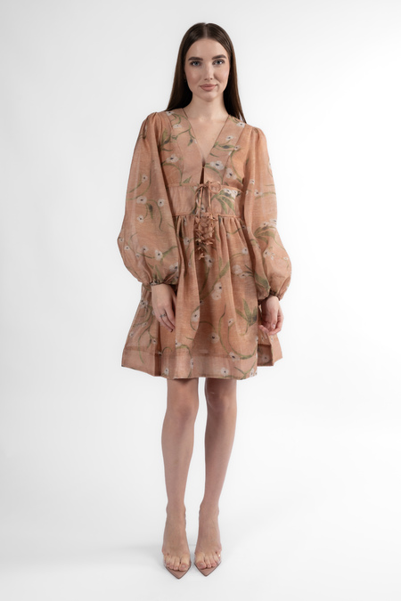 Платье цветы тирокотовый котон 036715