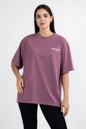 Футболка біле лого темно-рожевий котон 036780