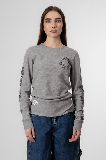 Кофта чорне лого фактурна тканина сірий коттон 037175