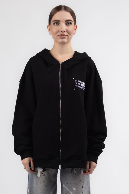 Кофта белое лого черный котон 037283