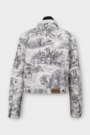 Куртка чорний малюнок білий джинс 037413