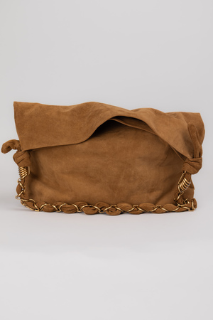 Сумка 38 см рыжий замш 037577