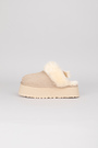 Ugg біле хутро бежева замша 037636
