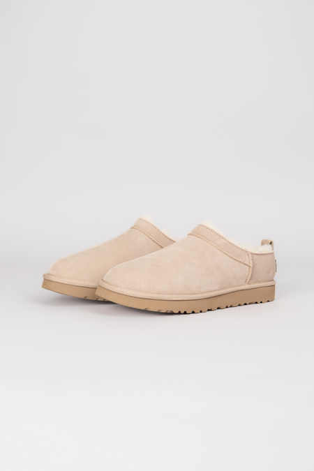 Ugg біле хутро низькі бежева замша 037637