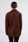 Куртка пуговицы рыжий эко-замш 037717