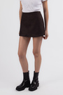Шорти-спідниця коротка чорна 037729