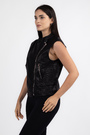 Жилетка блискавка чорна еко-шкіра 037732