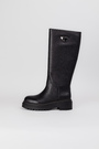 Чоботи срібне лого чорна шкіра 037749