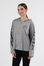 Кофта чорне лого сірий котон 037772