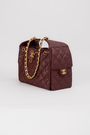 Сумка 26 см золотые аксессуары бордовая кожа 037842