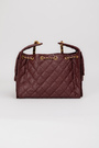 Сумка 26 см золотые аксессуары бордовая кожа 037842