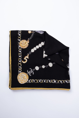 Палантин малюнок чорний 037872