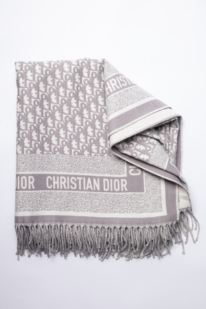 Палантин монограм світло-сірий 037882