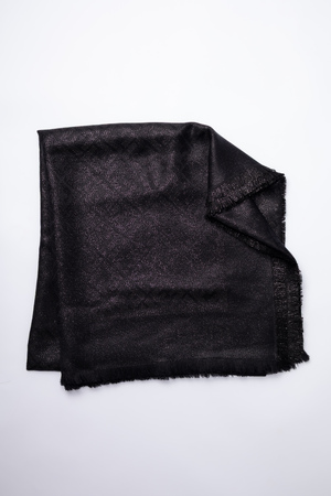 Палантин монограм чорний 037888