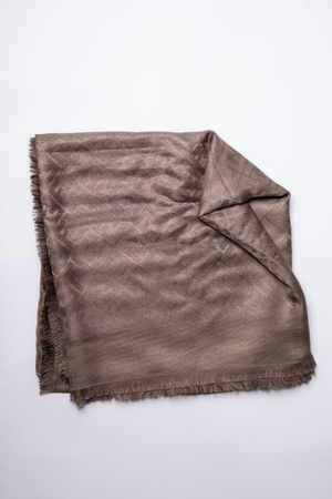 Палантин монограм коричневий 037889