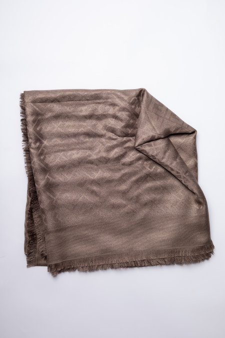 Палантин монограм коричневий 037889