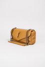 Сумка 26 см золоте лого гірчична шкіра 037939