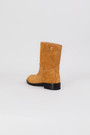 Чоботи золоте лого рудий замш 037984