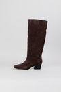Чоботи темно-коричневий замша 037987
