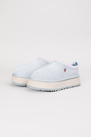 Ugg низькі рожева вишивка блакитний замш 037995
