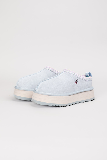 Ugg низькі рожева вишивка блакитний замш 037995