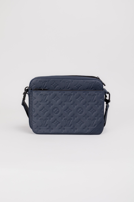 Сумка 26 см монограмм серая кожа 038033