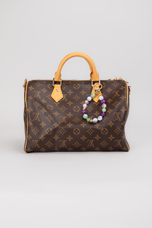 Сумка 30 см монограм коричнева канва 038037