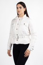 Куртка накладні кишені білий поліестер 038068