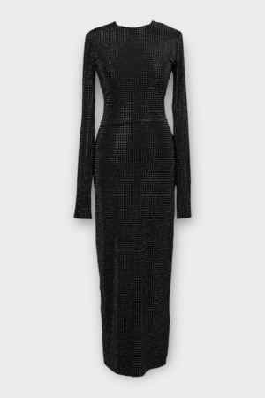 Сукня камінці чорний котон 038090