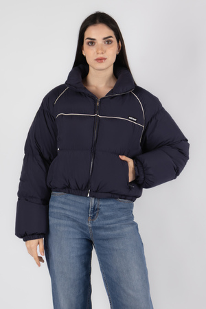 Куртка біле лого синій поліестер 038096