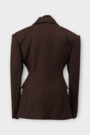 Піджак гудзики коричневий котон 038101
