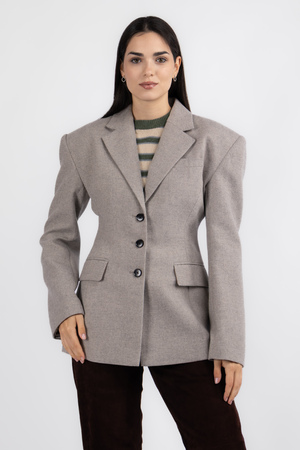 Піджак гудзики сірий котон 038104