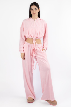 Костюм кофта+штани рожева махра 038152