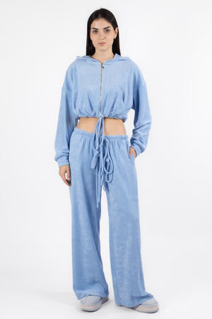 Костюм кофта+штани блакитна махра 038153