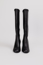 Чоботи чорне лого чорна шкіра 038158