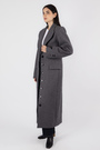 Пальто пуговицы серый котон 038187