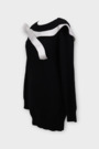 Сукня білий бант чорний котон 038206