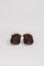 Ugg біле хутро темно-коричневий замш 038217