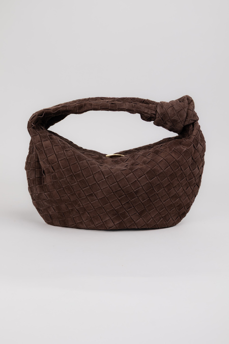 Сумка 38 см шоколадный замш 038282