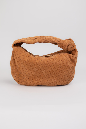 Сумка 38 см светло-коричневая замша 038283