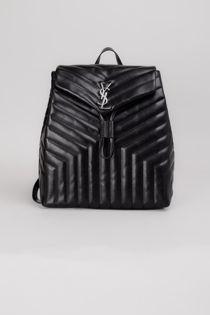 Рюкзак 27 см серебряное лого черная кожа 038336