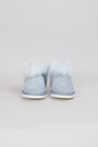 Ugg біле хутро блакитний замш 038381